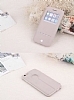 TotuDesign Touch iPhone 6 / 6S Manyetik Kapakl Pencereli Krem Deri Klf - Resim: 1