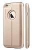 TotuDesign Touch iPhone 6 / 6S Manyetik Kapakl Pencereli Krem Deri Klf - Resim: 9