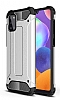 Tough Power Samsung Galaxy A31 Ultra Koruma Silver Klf