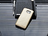 Uniico Samsung Galaxy S6 Edge Metal Kenarl Gold Deri Klf - Resim: 1