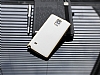 Uniico Samsung N9100 Galaxy Note 4 Metal Kenarl Beyaz Deri Klf - Resim: 1