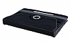 Universal 10 inch 360 Derece Dner Standl Tablet Siyah Deri Klf - Resim 2