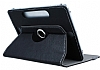 Universal 8 inch 360 Derece Dner Standl Siyah Deri Klf - Resim: 1