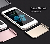 Usams Ease Series iPhone 7 Plus / 8 Plus Metal effaf Rose Gold Silikon Klf - Resim 1