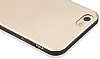 Usams iPhone 6 / 6S Metalik Gold Silikon Klf - Resim 6