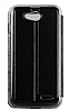 Usams LG L90 Pencereli Standl Siyah Deri Klf - Resim 1