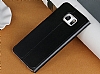 Usams Muge Series Samsung Galaxy S6 Edge Plus Pencereli Standl Siyah Deri Klf - Resim: 3