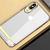 Usams Q-Plating Series iPhone X / XS Gold Rubber Klf - Resim 3