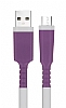 Micro USB Mor Kablo Koruyucu