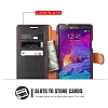 Verus Dandy Layered Leather Samsung N9100 Galaxy Note 4 Siyah Klf - Resim: 3