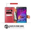 Verus Dandy Layered Leather Samsung N9100 Galaxy Note 4 Krmz Klf - Resim: 3