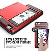 Verus iPhone 6 / 6S Damda Slide Crimson Red Klf - Resim 1