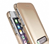 Verus Slim Hard Slide iPhone 6 / 6S Baby Pink & White Klf - Resim 4