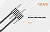 Vidvie AL1105 3.5mm Beyaz Aux Ses Kablosu 1.50m - Resim: 1