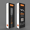 Vidvie CB418i Beyaz Lightning USB Metal Yass arj & Data Kablosu 1m - Resim 1
