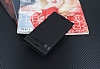 Vodafone Smart N8 Gizli Mknatsl Yan Kapakl Siyah Deri Klf - Resim: 1
