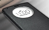 Voia LG G4 Beat Premium Uyku Modlu Pencereli Gerek Siyah Deri Klf - Resim 1