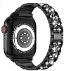 Wiwu Apple Watch / 2 / 3 Three Beads Set Auger Siyah Metal Kordon 38mm - Resim 3