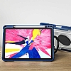 Wiwu Mecha iPad Air 2022 Dönebilen Standlı Lacivert Tablet Kılıf - Resim: 6