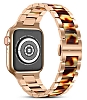 Wiwu Resin Steel Belt Apple Watch / Watch 2 / Watch 3 Gold Metal Kordon 42mm - Resim: 3