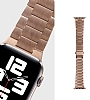 Wiwu Ultra Thin Steel Belt Apple Watch 6 Gold Metal Kordon 44mm - Resim: 3