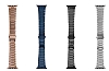 Wiwu Ultra Thin Steel Belt Apple Watch 6 Mavi Metal Kordon 44mm - Resim: 4