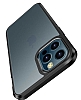 Wlons H-Bom iPhone 12 / 12 Pro 6.1 in Siyah Silikon Klf - Resim 7