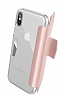 X-Doria Engage Folio iPhone X / XS Manyetik Kapakl Pembe Gerek Deri Klf - Resim: 1