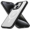X-Level Ice Crystal iPhone 15 MagSafe zellikli Siyah Silikon Klf