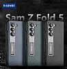 X-Level Utmost Plain Samsung Galaxy Z Fold 5 Deri Rubber Klf - Resim: 3