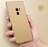 Xiaomi Mi Mix Tam Kenar Koruma Gold Rubber Klf - Resim 4