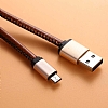 Xipin X1385 Micro USB Gold Data Kablosu 1m - Resim 1