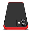Zore GKK Ays iPhone 12 Mini 5.4 in 360 Derece Koruma Krmz-Siyah Rubber Klf - Resim: 3