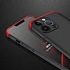 Zore GKK Ays iPhone 13 Pro 360 Derece Koruma Siyah-Krmz Rubber Klf - Resim 3