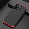 Zore GKK Ays iPhone 13 Pro Max 360 Derece Koruma Siyah-Krmz Rubber Klf - Resim 1
