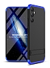Zore GKK Ays Samsung Galaxy A34 360 Derece Koruma Siyah-Mavi Rubber Klf