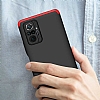Zore GKK Ays Xiaomi Redmi Note 10 Pro 360 Derece Koruma Siyah Rubber Klf - Resim: 3