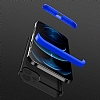 Zore GKK Ays iPhone 12 6.1 in 360 Derece Koruma Siyah Mavi Rubber Klf - Resim 4
