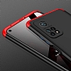 Zore GKK Ays Xiaomi Mi 10T 5G 360 Derece Koruma Krmz-Siyah Rubber Klf - Resim 5