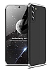 Zore GKK Ays Samsung Galaxy S21 360 Derece Koruma Siyah-Gri Rubber Klf
