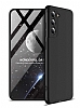 Zore GKK Ays Samsung Galaxy S21 FE 5G 360 Derece Koruma Siyah Rubber Klf