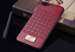 G-Case Gentleman Series iPhone X / XS Deri Kırmızı Rubber Kılıf - 2