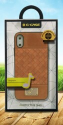 G-Case Gentleman Series iPhone X / XS Deri Siyah Rubber Kılıf - 4