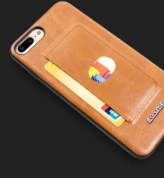 G-Case Majesty Series iPhone X / XS Deri Kırmızı Rubber Kılıf - 3