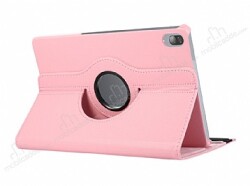 Honor Pad 8 360 Derece Döner Standlı Açık Pembe Deri Kılıf - Eiroo