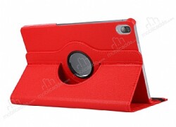 Honor Pad 8 Derece Döner Standlı Kırmızı Deri Kılıf - Eiroo