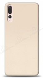 Huawei P20 Pro Tam Kenar Koruma Gold Rubber Kılıf - Eiroo