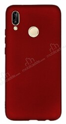 Huawei Y9 2019 Mat Kırmızı Silikon Kılıf - Eiroo