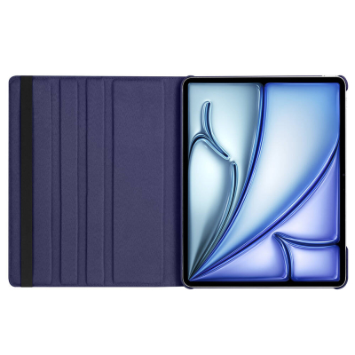iPad Air 13 2025 M3 360 Derece Döner Standlı Deri Kılıf - 3