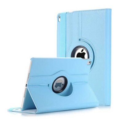 iPad Pro 12.9 2018 360 Derece Döner Standlı Mavi Deri Kılıf - Eiroo